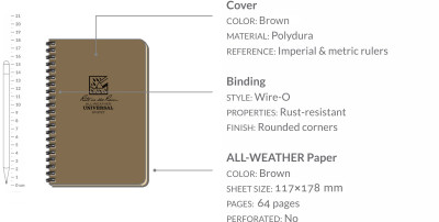 Waterproof notebook – Side Spiral Notebook