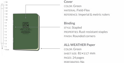 Waterproof notebook – Stapled Mini Notebook