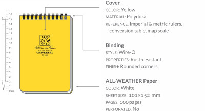 Waterproof notebook – Pocket Notebook 4/6”