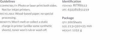 Loose sheets – All-weather Copier Paper