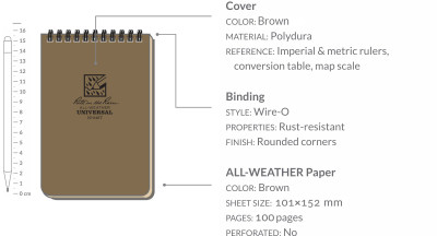 Waterproof notebook – Pocket Notebook 4/6”
