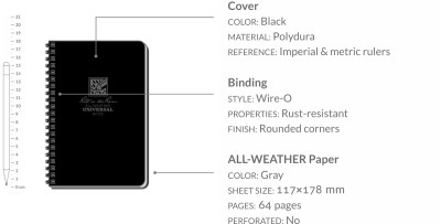 Waterproof notebook – Side Spiral Notebook