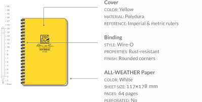 Waterproof notebook – Side Spiral Notebook