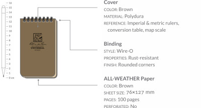 Waterproof notebook – Pocket Notebook 3/5”